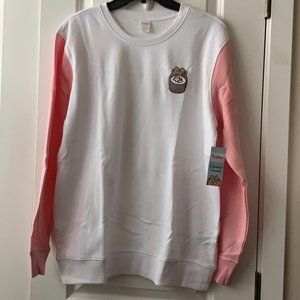 PUSHEEN CAT Sushi Colorblock Sweater Sz M